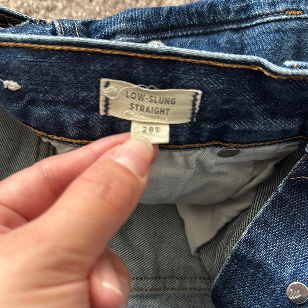 Madewell Low Slung Straight Size 28T - Picture 3 of 4